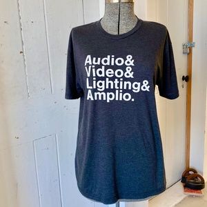 Audio & Video & Lighting & Amplio Charcoal Tee LG